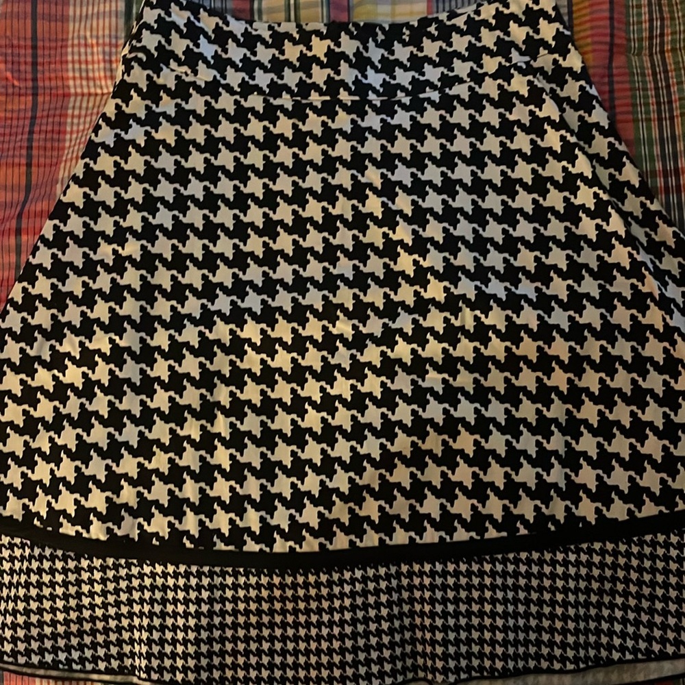 My Michelle Black and White Houndstooth Skirt